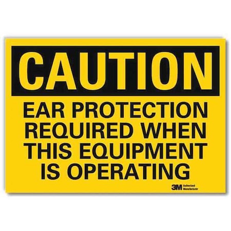 Caution Sign, 10 in Height, 14 in Width, Reflective Sheeting, Horizontal Rectangle, English MPN:U4-1252-RD_14X10