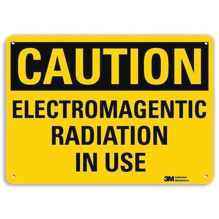 Caution Sign, 7 in H, 10 in W, Aluminum, Vertical Rectangle, U4-1255-RA_10X7 MPN:U4-1255-RA_10X7