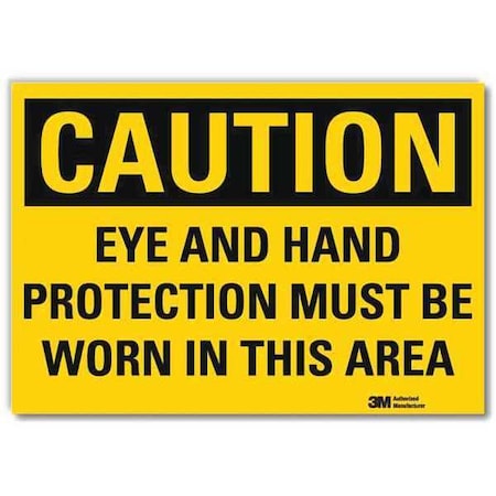 Caution Sign, 10 in Height, 14 in Width, Reflective Sheeting, Horizontal Rectangle, English MPN:U4-1274-RD_14X10