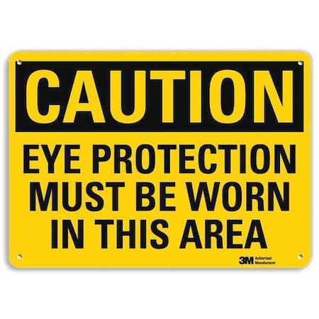 Plastic Caution Sign, 4 Holes, 10