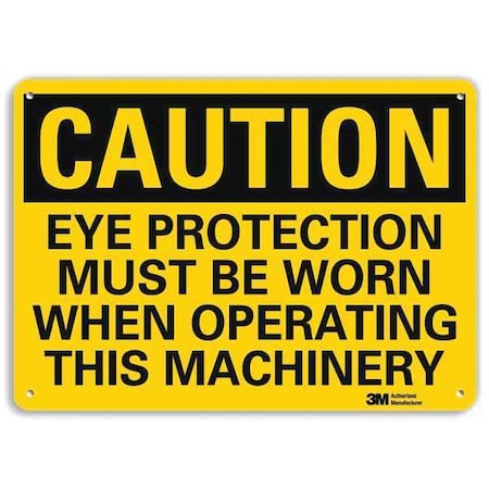 Plastic Caution Sign, 4 Holes, 10