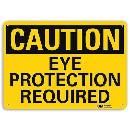 Plastic Caution Sign, 4 Holes, 10