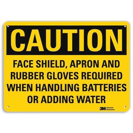 Plastic Caution Sign, 4 Holes, 10
