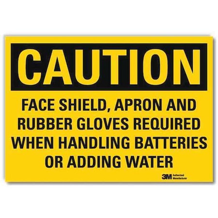 Safety Sign, Face Shield Required, 10in.W MPN:U4-1298-RD_10X7