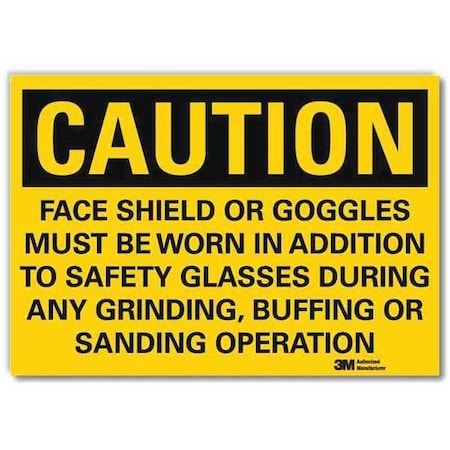 Caution Sign, 5 in x 7 in, Rflct Sheeting MPN:U4-1299-RD_7X5