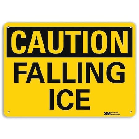 Caution Sign, 7 in H, 10 in W, Aluminum, Vertical Rectangle, English, U4-1301-NA_10x7 MPN:U4-1301-NA_10x7