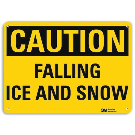 Caution Sign, 10 in H, 14 in W, Plastic, Horizontal Rectangle, English, U4-1302-NP_14X10 MPN:U4-1302-NP_14X10