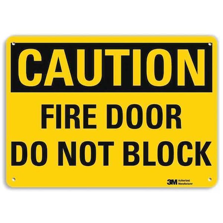 Plastic Caution Sign, 4 Holes, 10