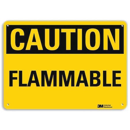 Caution Sign, 10 in H, 14 in W, Plastic, Horizontal Rectangle, English, U4-1310-NP_14X10 MPN:U4-1310-NP_14X10