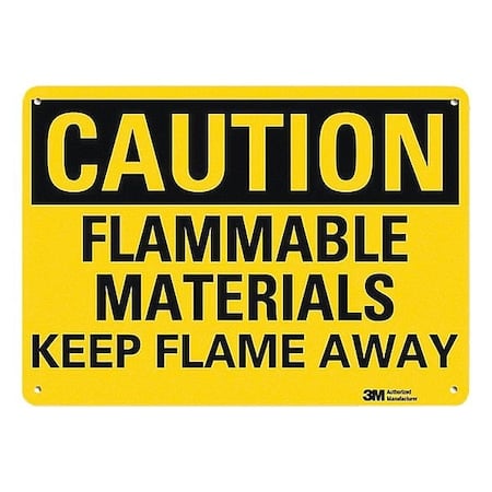 Caution Sign, 10 in H, 14 in W, Horizontal Rectangle, English, U4-1312-NA_14x10 MPN:U4-1312-NA_14x10