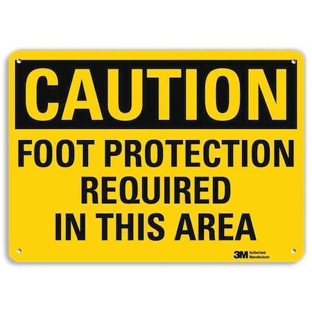 Plastic Caution Sign, 4 Holes, 10