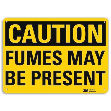 Caution Sign, 10 in H, 14 in W, Horizontal Rectangle, English, U4-1334-NA_14x10 MPN:U4-1334-NA_14x10