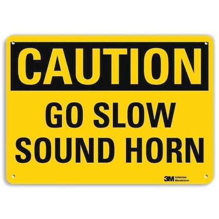 Caution Sign, 7 in H, 10 in W, Aluminum, Vertical Rectangle, English, U4-1341-NA_10x7 MPN:U4-1341-NA_10x7