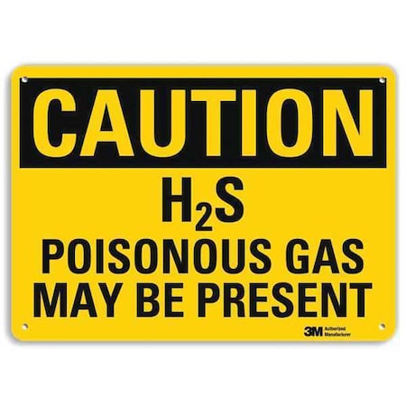 Caution Sign, 10 in H, 14 in W, Plastic, Horizontal Rectangle, English, U4-1351-NP_14X10 MPN:U4-1351-NP_14X10