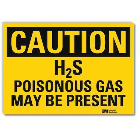 Caution Sign, 5 in H, 7 in W, Horizontal Rectangle, English, U4-1351-RD_7X5 MPN:U4-1351-RD_7X5