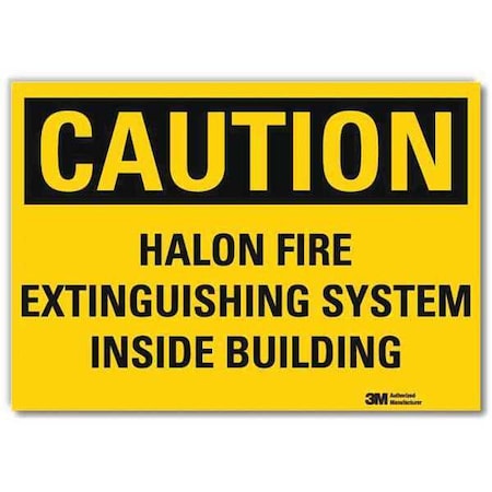 Safety Sign, Black/Yellow, 5in.H x 7in.W MPN:U4-1352-RD_7X5