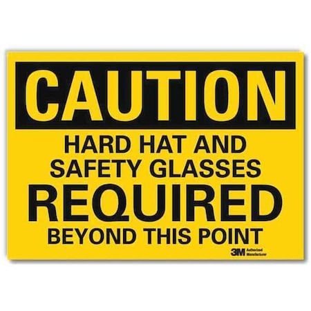 Safety Sign, Hard Hat Safety Glasses, 5inH MPN:U4-1354-RD_7X5