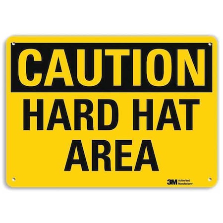 Plastic Caution Sign, 4 Holes, 10