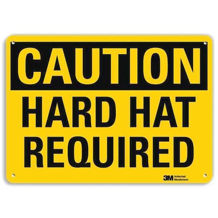 Plastic Caution Sign, 4 Holes, 10