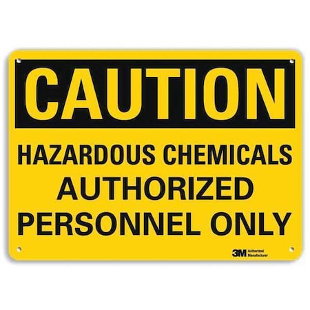 Caution Sign, 10 in H, 14 in W, Horizontal Rectangle, English, U4-1369-NA_14x10 MPN:U4-1369-NA_14x10