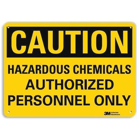 Caution Sign, 7 in H, 10 in W, Vertical Rectangle, English, U4-1369-RA_10X7 MPN:U4-1369-RA_10X7