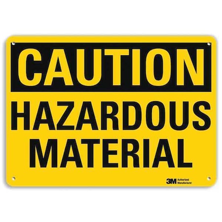 Caution Sign, 7 in H, 10 in W, Vertical Rectangle, English, U4-1370-NA_10x7 MPN:U4-1370-NA_10x7
