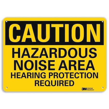 Plastic Caution Sign, 4 Holes, 10