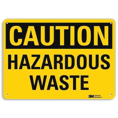 Safety Sign, 7 in Height, 10 in Width, Aluminum, Vertical Rectangle, English, U4-1377-RA_10X7 MPN:U4-1377-RA_10X7