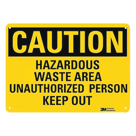 Caution Sign, 10 in H, 14 in W, Horizontal Rectangle, English, U4-1379-NA_14x10 MPN:U4-1379-NA_14x10