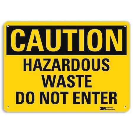 Caution Sign, 7 in H, 10 in W, Vertical Rectangle, English, U4-1380-NA_10x7 MPN:U4-1380-NA_10x7