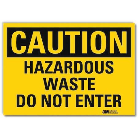 Caution Sign, 5 in H, 7 in W, Horizontal Rectangle, English, U4-1380-RD_7X5 MPN:U4-1380-RD_7X5
