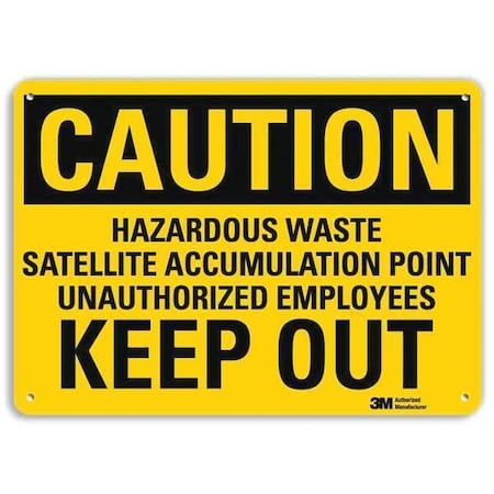 Caution Sign, 7 in H, 10 in W, Vertical Rectangle, English, U4-1382-NA_10x7 MPN:U4-1382-NA_10x7