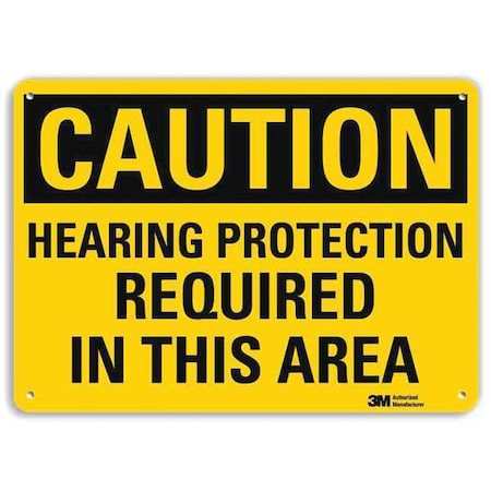 Plastic Caution Sign, 4 Holes, 10