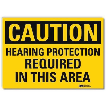 Safety Sign, Hearing Protectin Area, 14inW MPN:U4-1400-RD_14X10