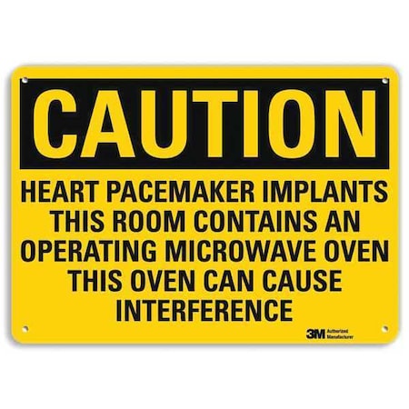 Caution Sign, 10 in H, 14 in W, Plastic, Horizontal Rectangle, U4-1405-NP_14X10 MPN:U4-1405-NP_14X10