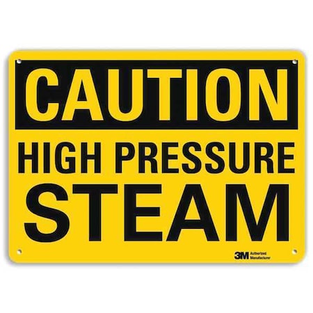 Caution Sign, 7 in H, 10 in W, Aluminum, Vertical Rectangle, English, U4-1421-NA_10x7 MPN:U4-1421-NA_10x7