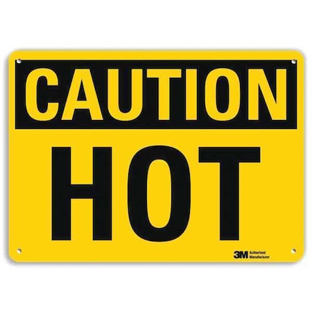 Caution Sign, 7 in H, 10 in W, Plastic, Vertical Rectangle, English, U4-1424-NP_10X7 MPN:U4-1424-NP_10X7