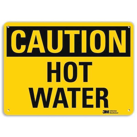 Caution Sign, 7 in H, 10 in W, Aluminum, Vertical Rectangle, English, U4-1432-NA_10x7 MPN:U4-1432-NA_10x7