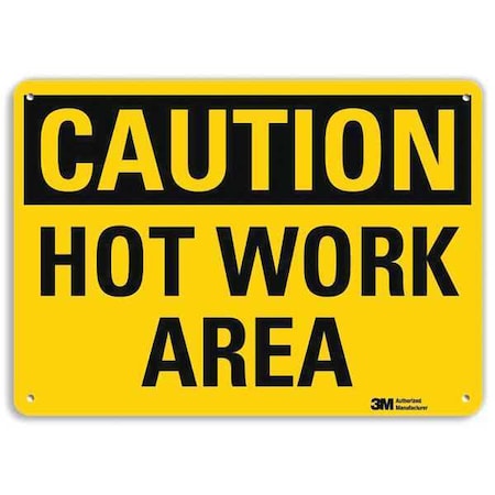 Caution Sign, 7 in H, 10 in W, Aluminum, Vertical Rectangle, English, U4-1433-NA_10x7 MPN:U4-1433-NA_10x7