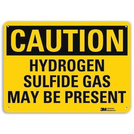 Caution Sign, 10 in H, 14 in W, Plastic, Horizontal Rectangle, English, U4-1436-NP_14X10 MPN:U4-1436-NP_14X10
