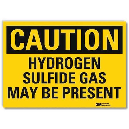 Caution Sign, 5 in H, 7 in W, Horizontal Rectangle, English, U4-1436-RD_7X5 MPN:U4-1436-RD_7X5