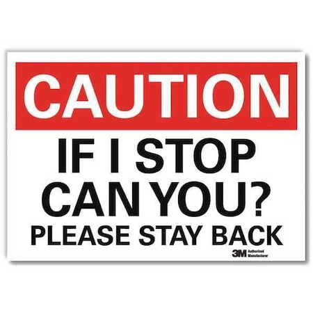 Reflective Traffic Safety Label, 5 in H, 7 in W, Plastic, Horizontal Rectangle, U4-1439-RD_7X5 MPN:U4-1439-RD_7X5