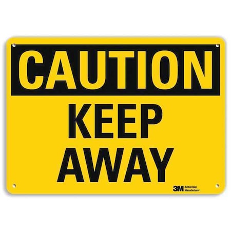 Caution Sign, 10 in H, 14 in W, Plastic, Horizontal Rectangle, English, U4-1452-NP_14X10 MPN:U4-1452-NP_14X10