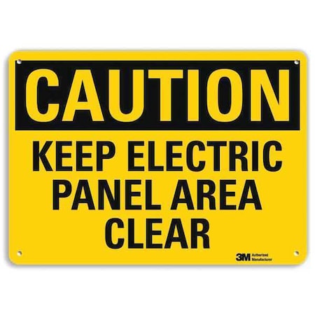 Plastic Caution Sign, 4 Holes, 14