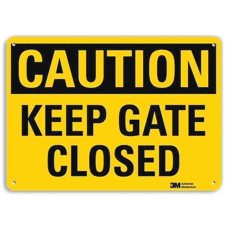 Caution Sign, 10 in H, 14 in W, Aluminum, Horizontal Rectangle, English, U4-1459-NA_14x10 MPN:U4-1459-NA_14x10