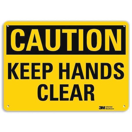 Caution Sign, 7 in H, 10 in W, Aluminum, Vertical Rectangle, English, U4-1461-NA_10x7 MPN:U4-1461-NA_10x7