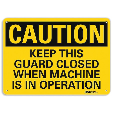 Caution Sign, 7 in Height, 10 in Width, Aluminum, Vertical Rectangle, English MPN:U4-1474-NA_10x7