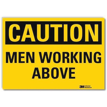 Caution, Men Working Above, 10 in x 14 in, Reflective Sheeting, U4-1526-RD_14X10 MPN:U4-1526-RD_14X10