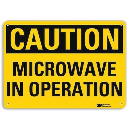 Caution Sign, 7 in H, 10 in W, Aluminum, Vertical Rectangle, U4-1528-NA_10x7 MPN:U4-1528-NA_10x7