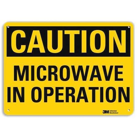Caution Sign, 7 in H, 10 in W, Aluminum, Vertical Rectangle, U4-1528-RA_10X7 MPN:U4-1528-RA_10X7